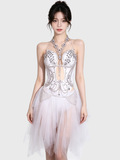 Silver Mist — Rhinestone Halter Fairy Set