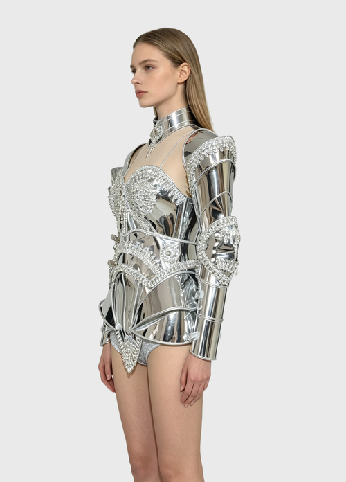 Chrome Valkyrie — Mirror Armour Rave Set
