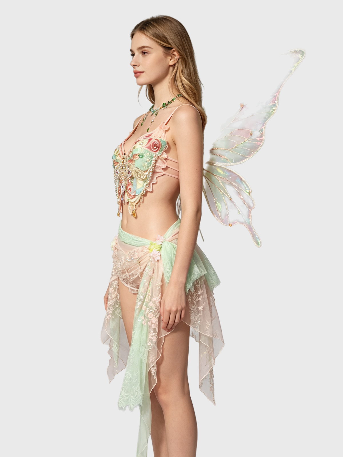 Spring Butterfly — Rainbow Fairy Bustier Set (No Wings)