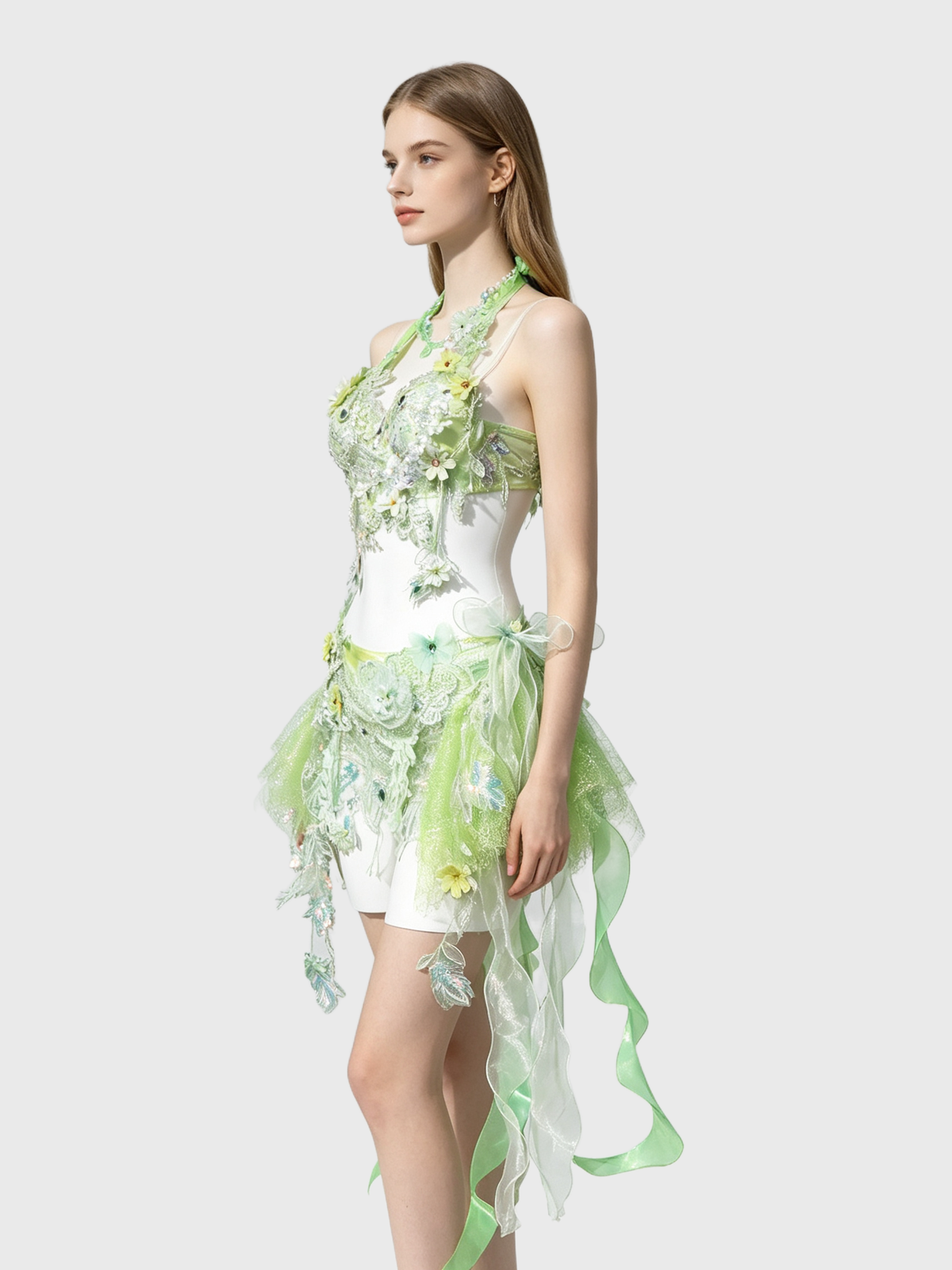 Emerald Enchanted — Green Flower Fairy Set