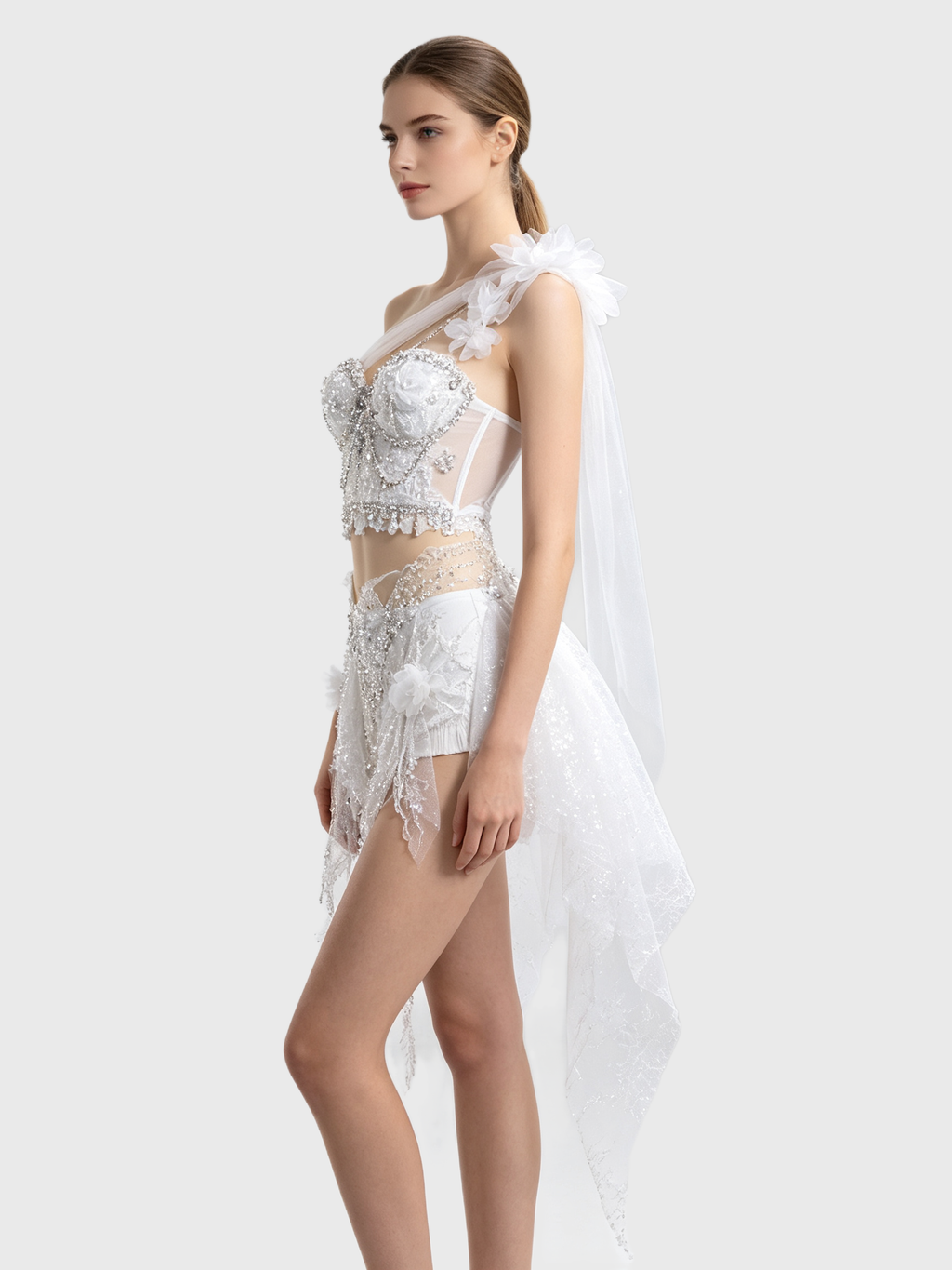 White Spirit — One-Shoulder Fairy Set