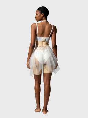 Jade Whisper — White Beaded Fairy Set