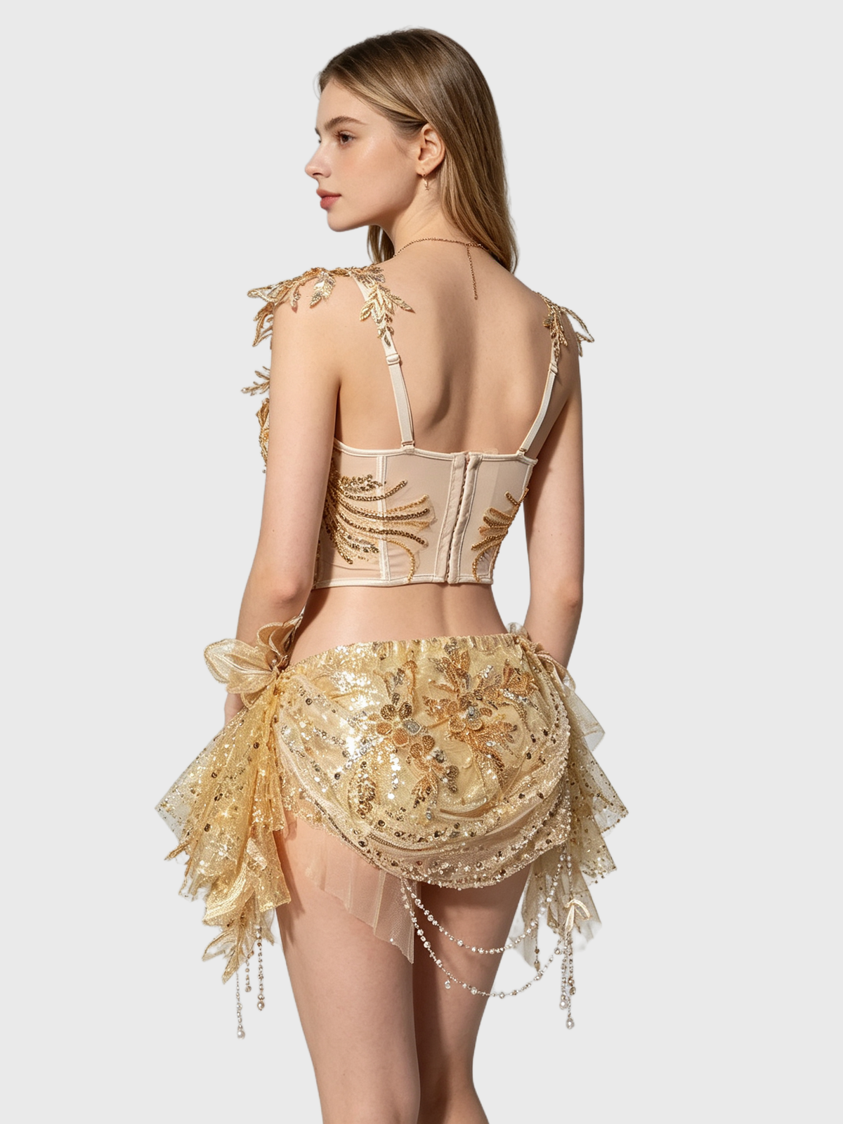 Gilded Butterfly — Gold Sequin Dress