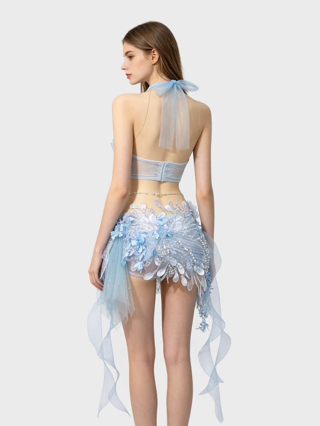 Icelandic Tide — Ocean Blue Sheer Two-Piece