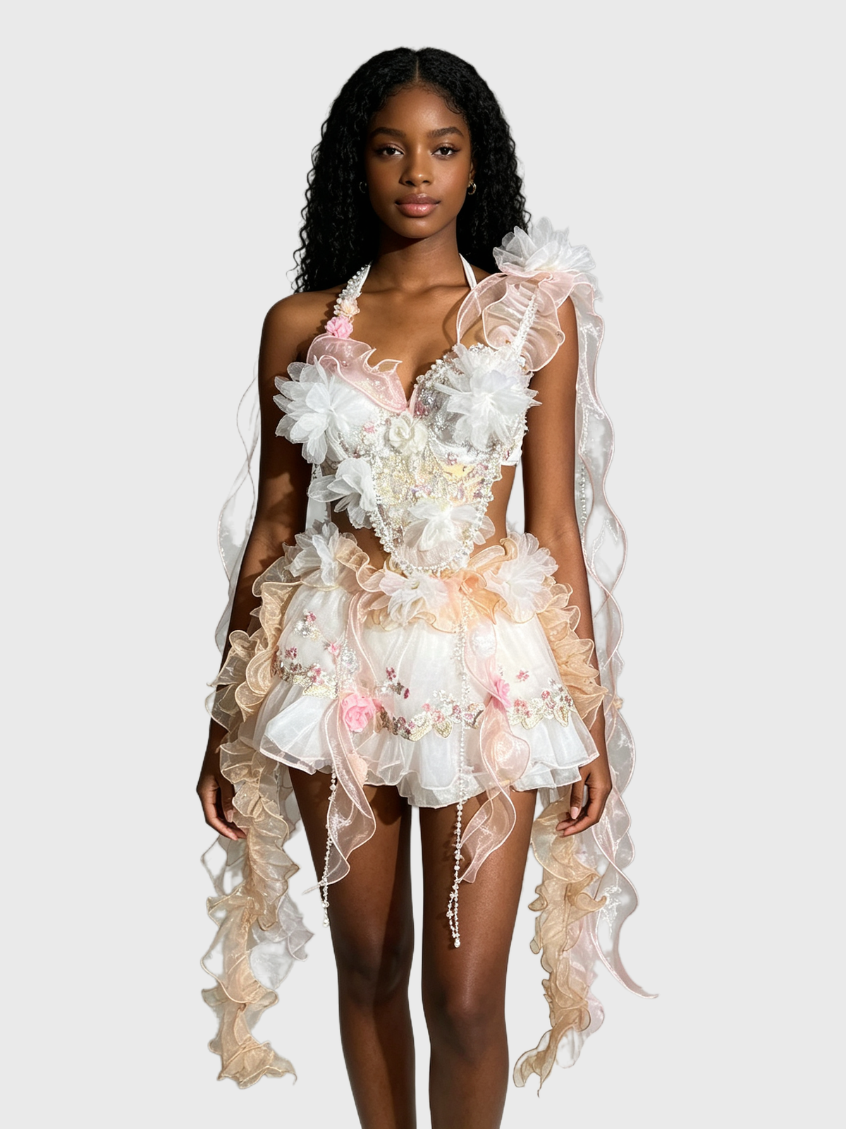 Candy Bride — Pink Ombre Flower Tutu Set