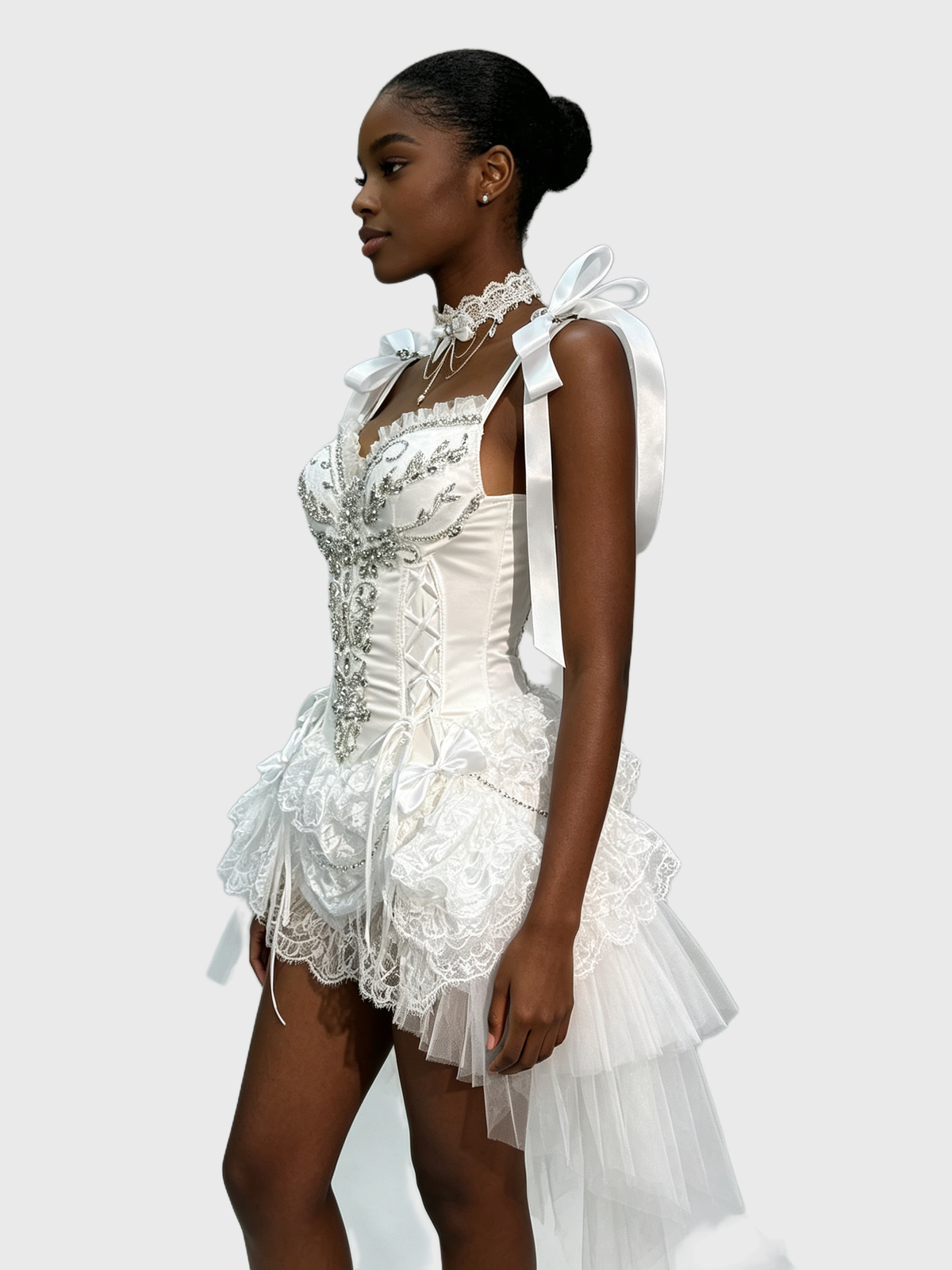 Ivory Dream — White Satin Corset Bridal Dress