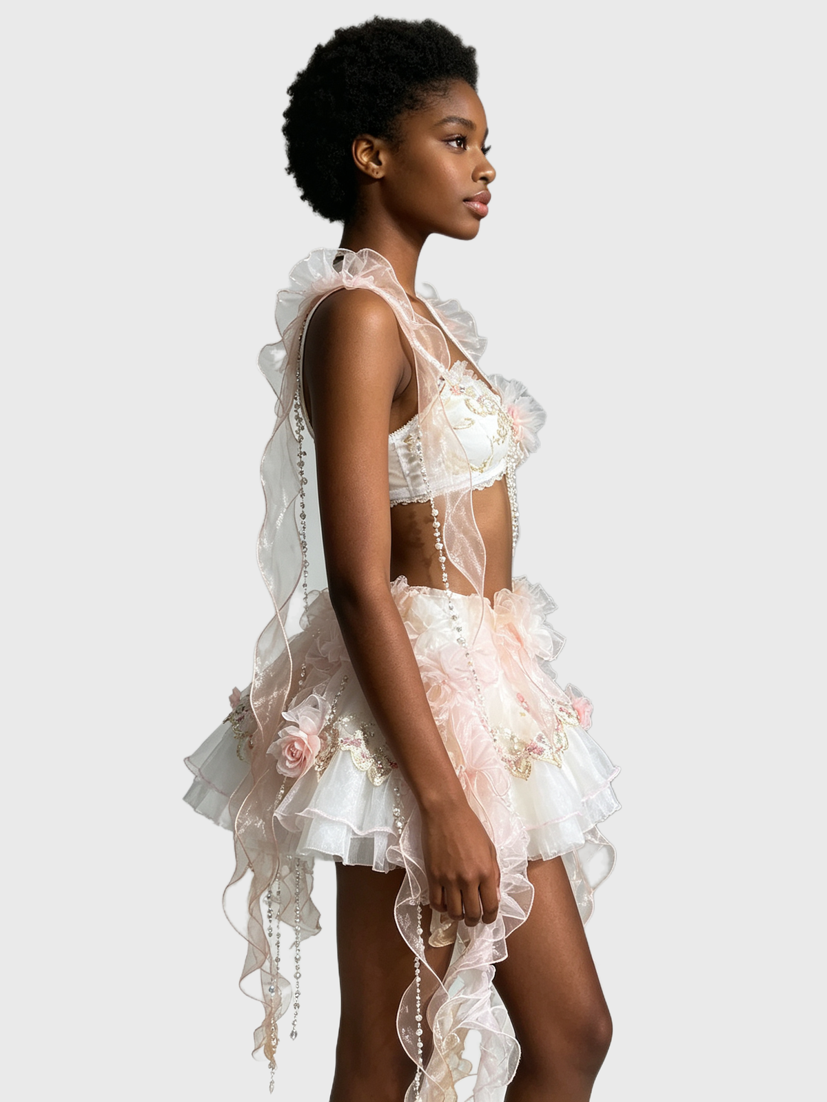 Candy Bride — Pink Ombre Flower Tutu Set
