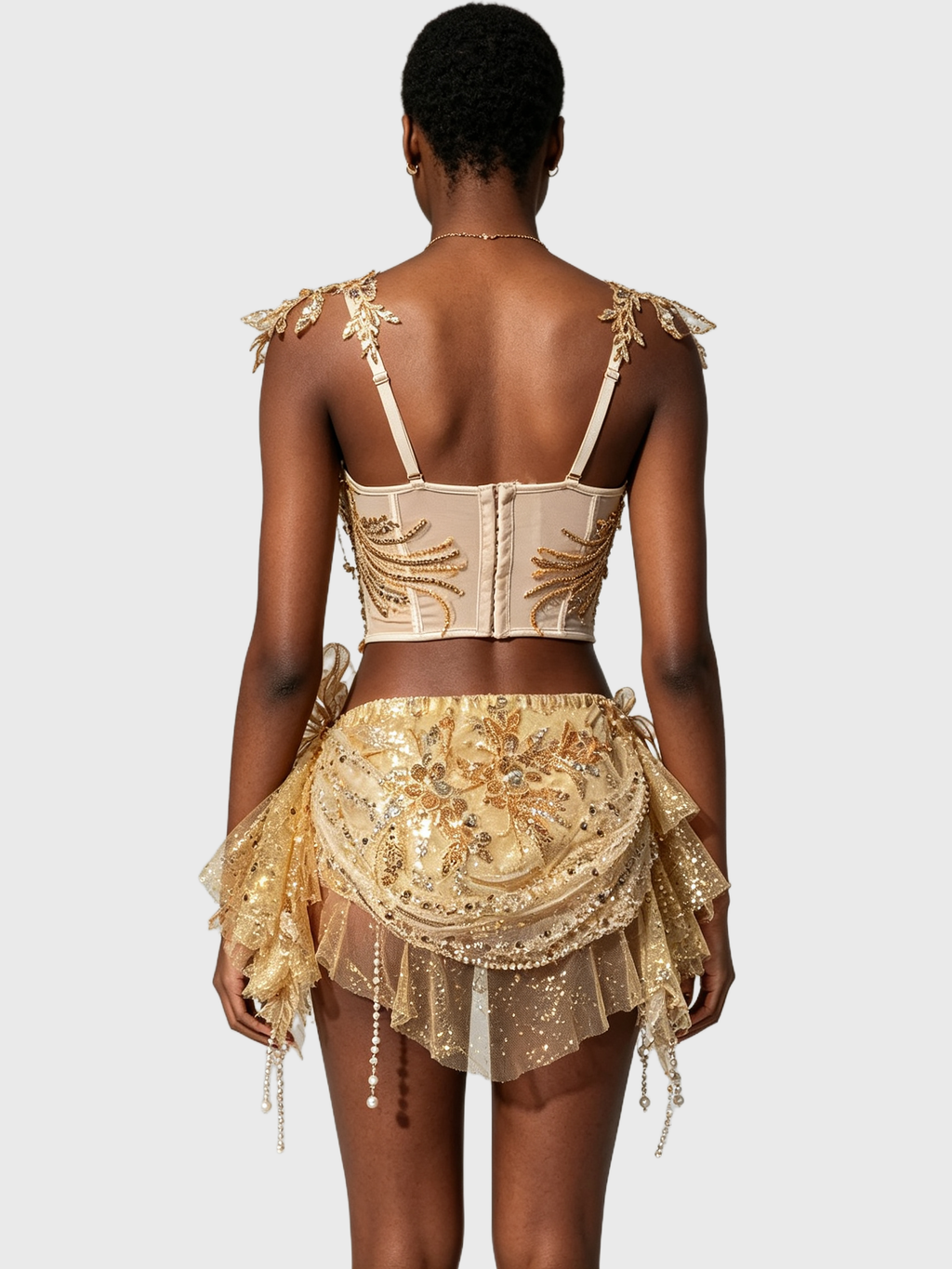 Gilded Butterfly — Gold Sequin Dress